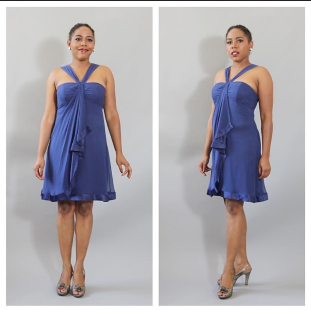 Hoaglund Halter Style Drape Front Dress